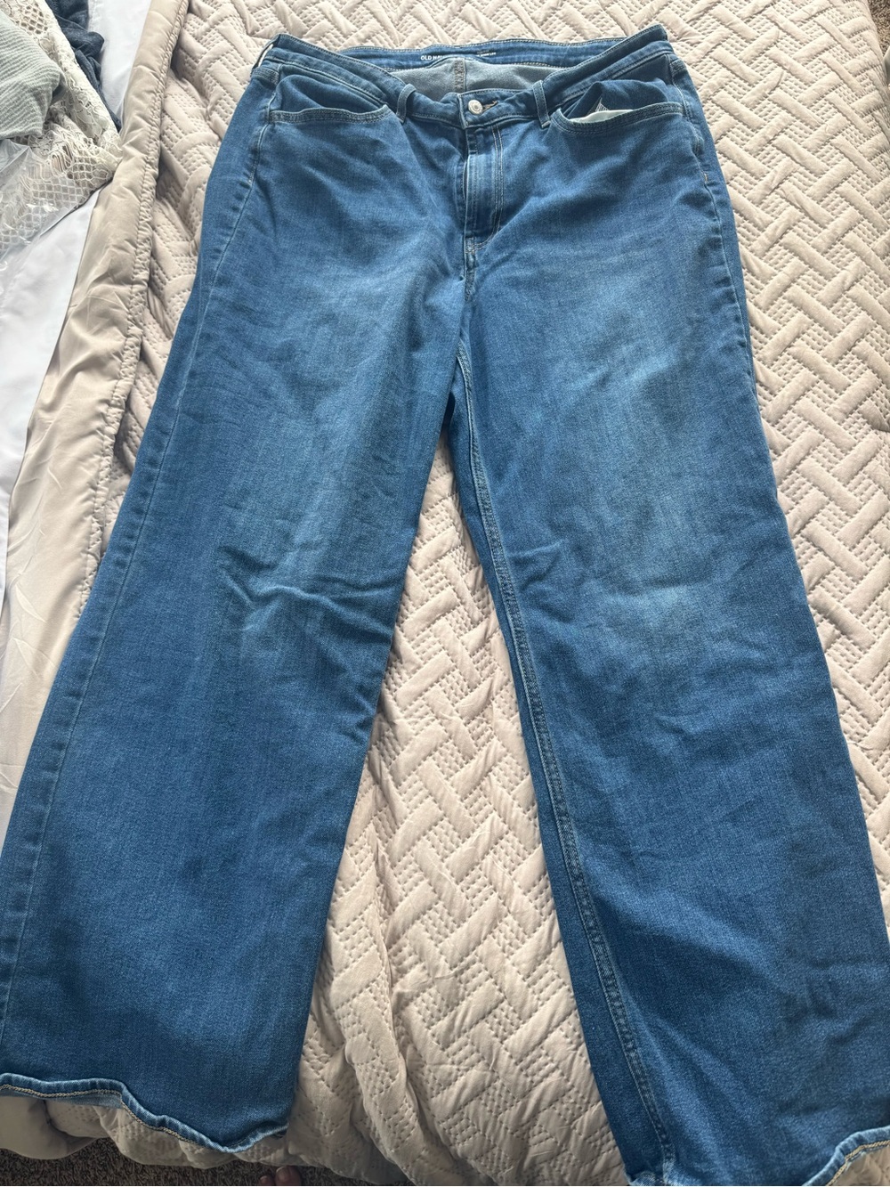 Old Navy High Waisted Wow Wide-Leg Jeans - Size 16R